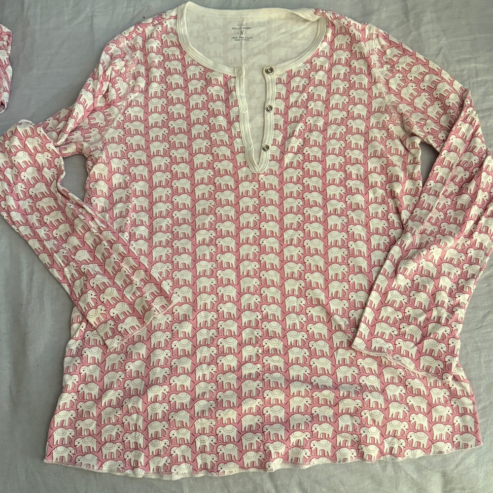 Roller Rabbit pink elephant pajamas